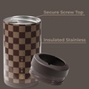 image:imageHydroJug Can Cooler 12 oz Stainless Steel Can Holder CherishAutumn Checkers