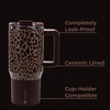 image:imageHydroJug Coffee Traveler 20oz CeramicLined Mug with Handle CascadeBrown Leopard