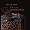 image:imageHydroJug Coffee Traveler 20oz CeramicLined Mug with Handle CascadeBrown Leopard
