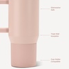 image:imageHydroJug Coffee Traveler 20oz CeramicLined Mug with Handle CascadeDusty Rose