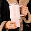 image:imageHydroJug Coffee Traveler 20oz CeramicLined Mug with Handle CascadeDusty Rose