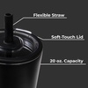 image:imageHydroJug Everyday Tumbler 14 oz CeramicLined Straw Cup CascadeBlack