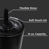 image:imageHydroJug Everyday Tumbler 14 oz CeramicLined Straw Cup CascadeBlack