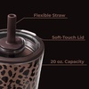 image:imageHydroJug Everyday Tumbler 14 oz CeramicLined Straw Cup CascadeBrown Leopard