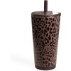 image:imageHydroJug Everyday Tumbler 14 oz CeramicLined Straw Cup CascadeBrown Leopard