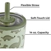 image:imageHydroJug Everyday Tumbler 14 oz CeramicLined Straw Cup CascadeDinosaur