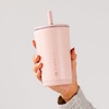 image:imageHydroJug Everyday Tumbler 14 oz CeramicLined Straw Cup CascadeDusty Rose