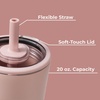 image:imageHydroJug Everyday Tumbler 14 oz CeramicLined Straw Cup CascadeDusty Rose