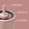 image:imageHydroJug Everyday Tumbler 14 oz CeramicLined Straw Cup CascadeDusty Rose
