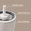 image:imageHydroJug Everyday Tumbler 14 oz CeramicLined Straw Cup CascadeLinen