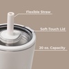 image:imageHydroJug Everyday Tumbler 14 oz CeramicLined Straw Cup CascadeLinen