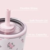 image:imageHydroJug Everyday Tumbler 14 oz CeramicLined Straw Cup CascadeWildrose