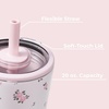 image:imageHydroJug Everyday Tumbler 14 oz CeramicLined Straw Cup CascadeWildrose