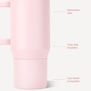 image:imageHydroJug Traveler 20oz Kids Insulated Tumbler with Handle Brown LeopardPink Sand
