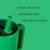 image:imageHydroJug Traveler 20oz Kids Insulated Tumbler with Handle FlutterClover