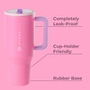 image:imageHydroJug Traveler 32oz Insulated Tumbler with Handle amp Straw Pink Sugar