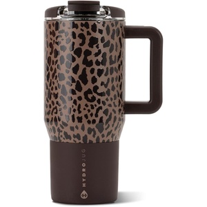 image:imageHydroJug Coffee Traveler 20oz CeramicLined Mug with Handle CascadeBrown Leopard