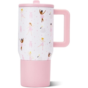 image:imageHydroJug Traveler 20oz Kids Insulated Tumbler with Handle Brown LeopardBallerina