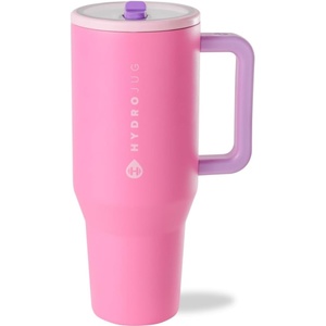 image:imageHydroJug Traveler 40oz Insulated Tumbler with Handle amp Straw Pink Sugar