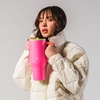 image:imageHydroJug Traveler 40oz Insulated Tumbler with Handle amp Straw Orchid