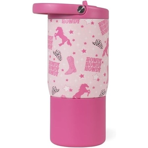 image:imageHydroJug Sport 14 oz Insulated Kids Water Bottle with Straw Daisy CheckersCowgirl
