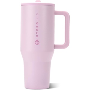 image:imageHydroJug Traveler  32 oz Water Bottle with Handle amp Flip Straw  Fits in Cup Holder Leak Resistant TumblerReusable Insulated Stainless Steel amp Rubber Base  Gifts for Women amp Men Sweet Pea