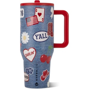 image:imageHydroJug Traveler 40oz Insulated Tumbler with Handle amp Straw American HoneyAmerican Honey