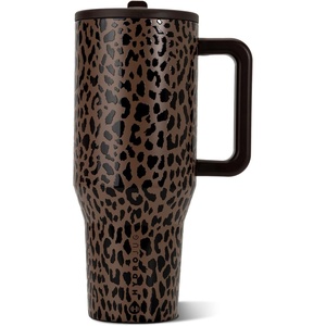 image:imageHydroJug Traveler 40oz Insulated Tumbler with Handle amp Straw American HoneyBrown Leopard
