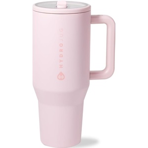 image:imageHydroJug Traveler 40oz Insulated Tumbler with Handle amp Straw American HoneyPink Sand