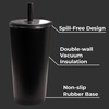 image:imageHydroJug Everyday Tumbler 14 oz CeramicLined Straw Cup Noir SatinBlack