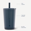 image:imageHydroJug Everyday Tumbler 14 oz CeramicLined Straw Cup Noir SatinCascade