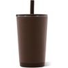 image:imageHydroJug Everyday Tumbler 14 oz CeramicLined Straw Cup Noir SatinChestnut