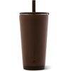 image:imageHydroJug Everyday Tumbler 14 oz CeramicLined Straw Cup Noir SatinChestnut