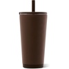 image:imageHydroJug Everyday Tumbler 14 oz CeramicLined Straw Cup Noir SatinChestnut
