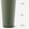 image:imageHydroJug Everyday Tumbler 14 oz CeramicLined Straw Cup Noir SatinCourtyard