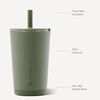image:imageHydroJug Everyday Tumbler 14 oz CeramicLined Straw Cup Noir SatinCourtyard