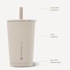 image:imageHydroJug Everyday Tumbler 14 oz CeramicLined Straw Cup Noir SatinDune