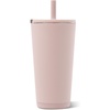 image:imageHydroJug Everyday Tumbler 14 oz CeramicLined Straw Cup Noir SatinDusty Rose