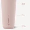 image:imageHydroJug Everyday Tumbler 14 oz CeramicLined Straw Cup Noir SatinDusty Rose