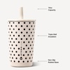 image:imageHydroJug Everyday Tumbler 14 oz CeramicLined Straw Cup Noir SatinFrench Vanilla