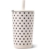 image:imageHydroJug Everyday Tumbler 14 oz CeramicLined Straw Cup Noir SatinFrench Vanilla
