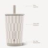 image:imageHydroJug Everyday Tumbler 14 oz CeramicLined Straw Cup Noir SatinLatte