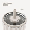 image:imageHydroJug Everyday Tumbler 14 oz CeramicLined Straw Cup Noir SatinLatte