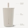 image:imageHydroJug Everyday Tumbler 14 oz CeramicLined Straw Cup Noir SatinLinen