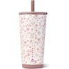 image:imageHydroJug Everyday Tumbler 14 oz CeramicLined Straw Cup Noir SatinMagnolia
