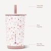 image:imageHydroJug Everyday Tumbler 14 oz CeramicLined Straw Cup Noir SatinMagnolia