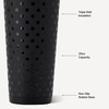 image:imageHydroJug Everyday Tumbler 14 oz CeramicLined Straw Cup Noir SatinNoire Satin
