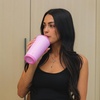 image:imageHydroJug Everyday Tumbler 14 oz CeramicLined Straw Cup Noir SatinPetal