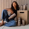 image:imageHydroJug Everyday Tumbler 14 oz CeramicLined Straw Cup Noir SatinWoodland
