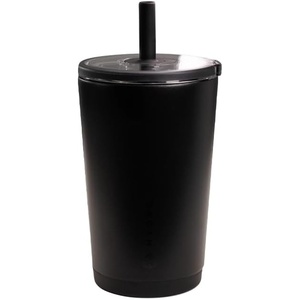 image:imageHydroJug Everyday Tumbler 14 oz CeramicLined Straw Cup Noir SatinBlack